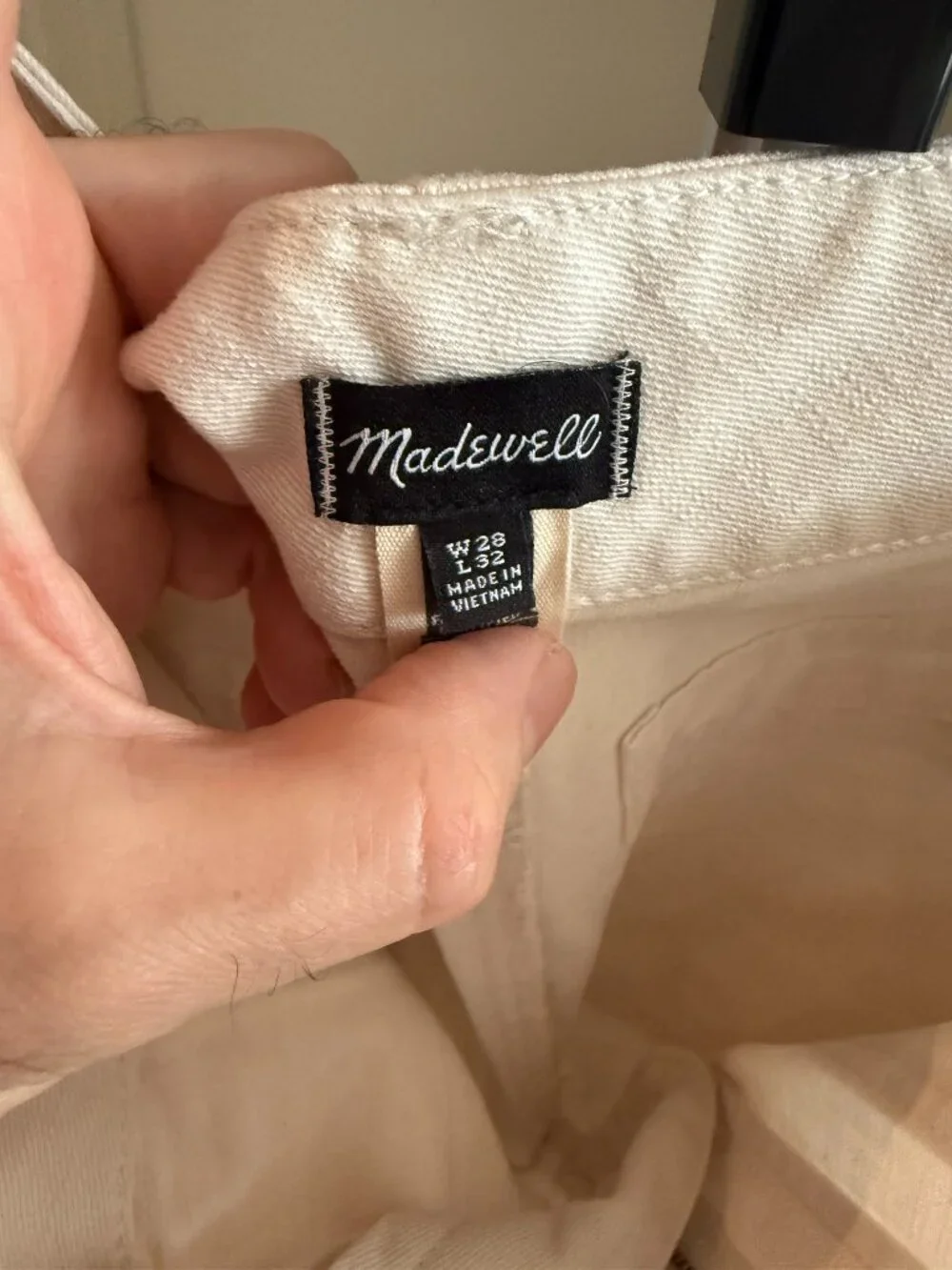 Madewell cream utility trousers - 28x32